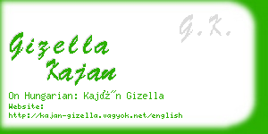 gizella kajan business card